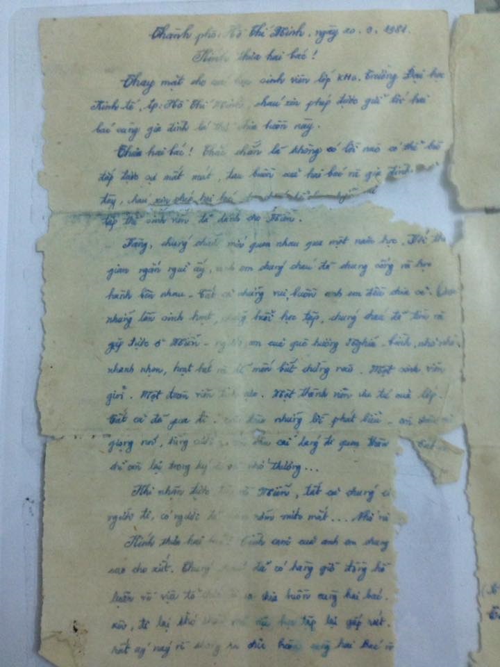  LÁ THƯ 36 NĂM TÌM NGÀY HỘI NGỘ.